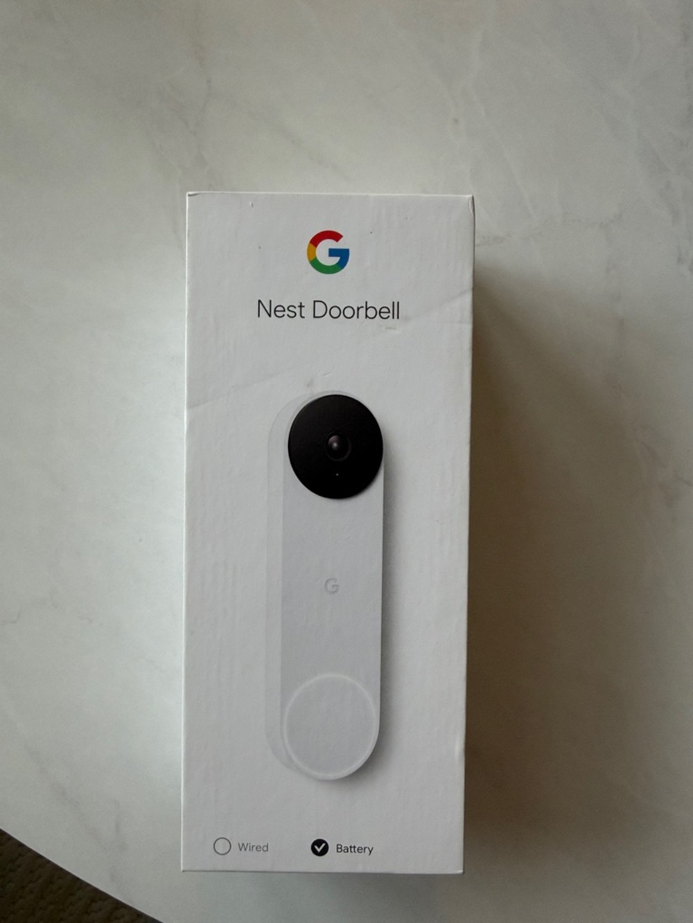 NEW google Nest Doorbell White with Black Camera Face